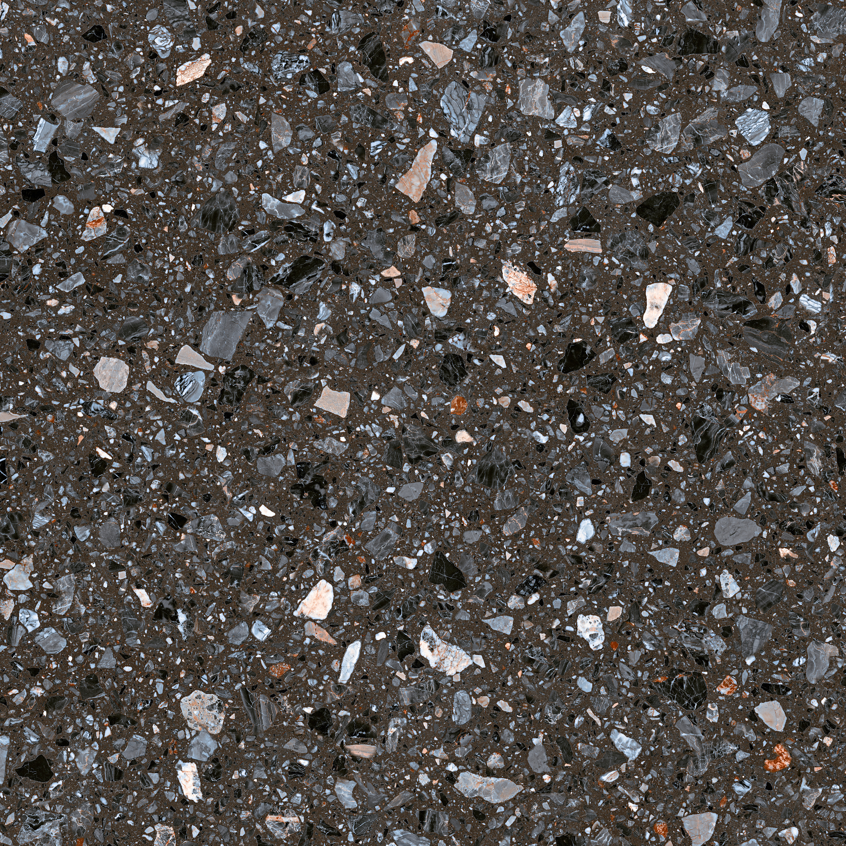 Dunkle Farbe Terrazzo Futuro glasierte Marmorfliesen für den Haushalt