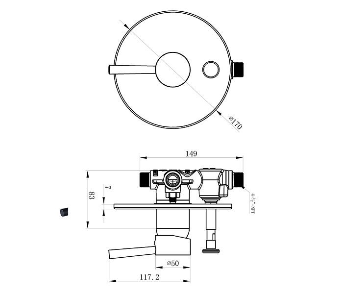 Quadratischer induktiver Waschtischmischer für das Badezimmer